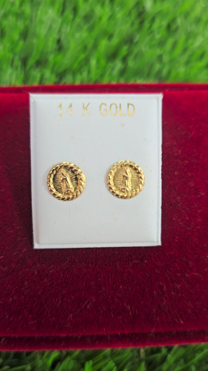 Religious earrings 14k