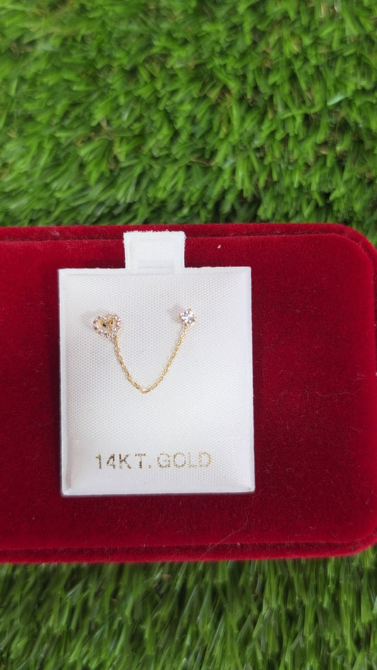 14K Chain Earrings
