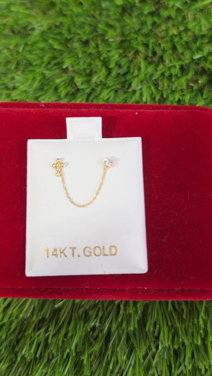 14K Chain Earrings
