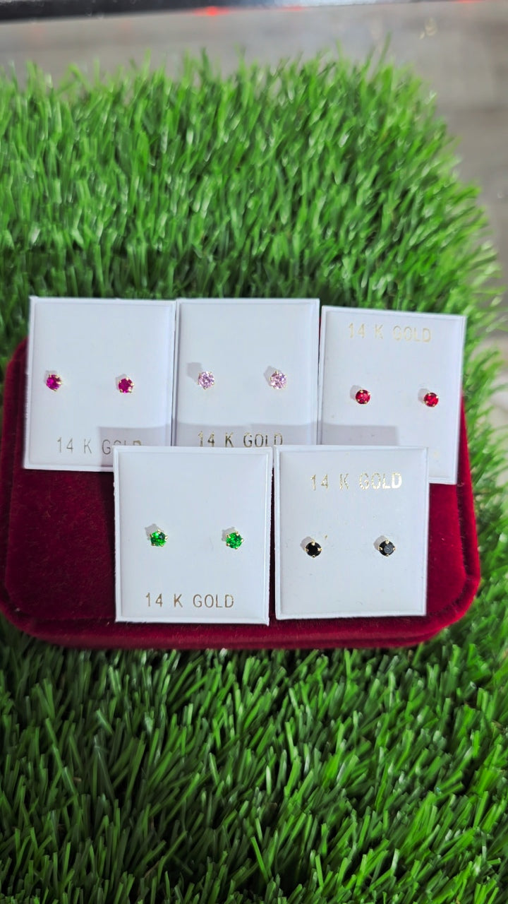 Zirconia Earrings 3mm