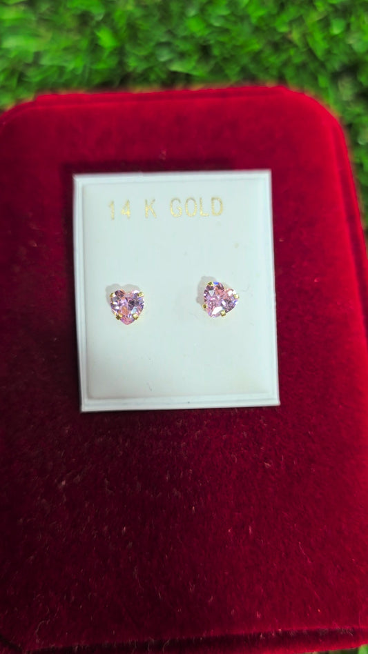 Heart-shaped 5mm earrings