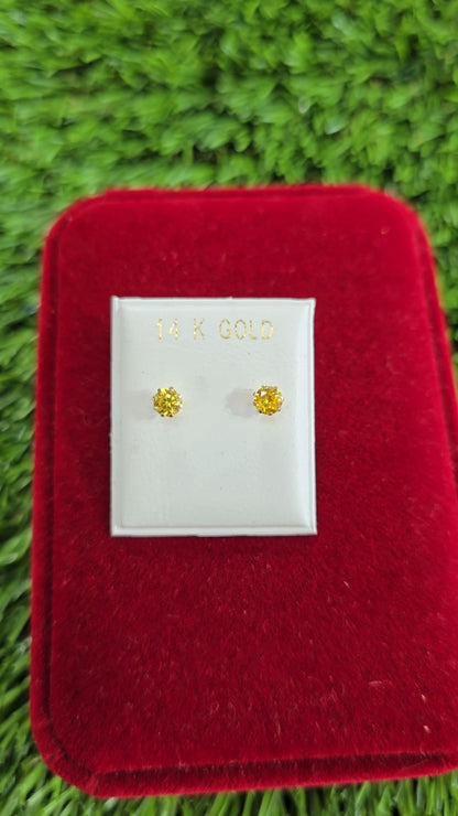 Zirconia Earrings 4mm