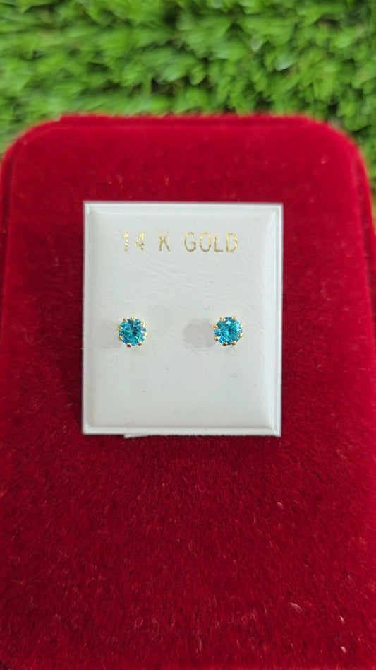 Zirconia Earrings 4mm