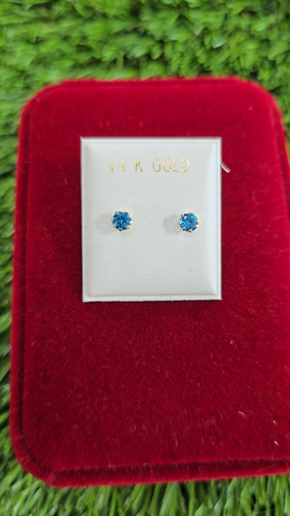 Zirconia Earrings 4mm