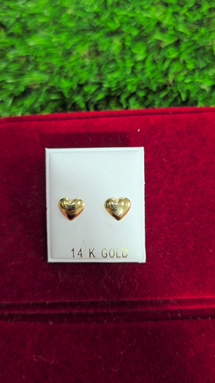 heart earrings 14k