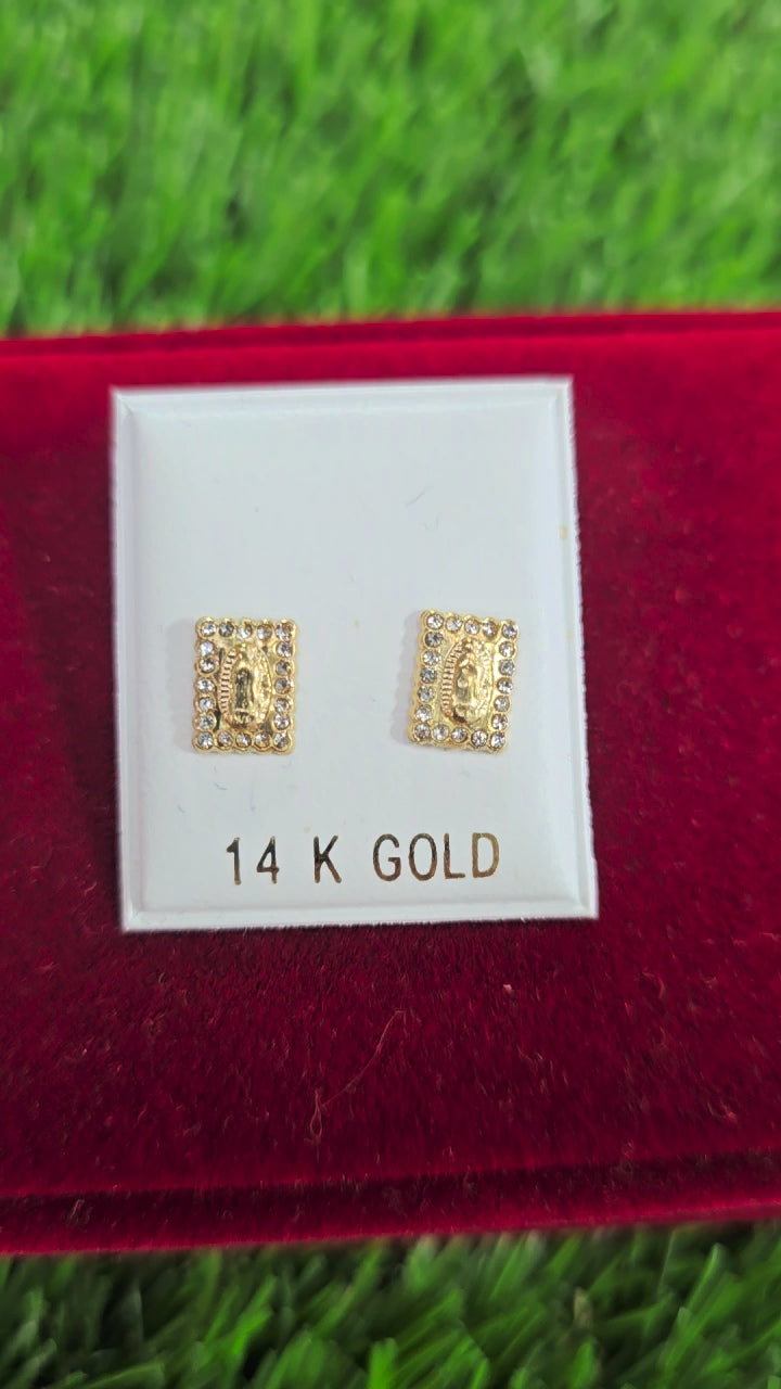 Religious earrings 14k