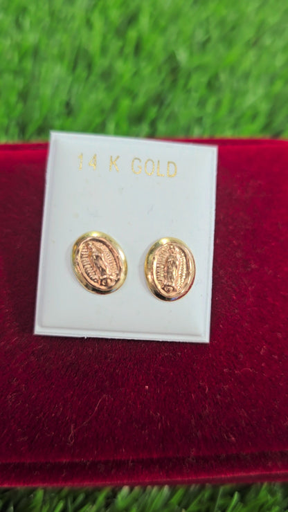 Religious earrings 14k
