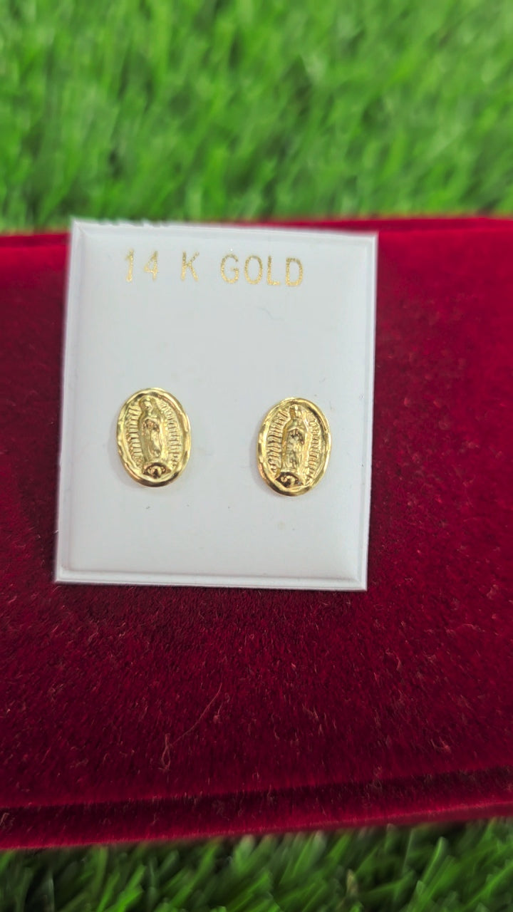 Religious earrings 14k