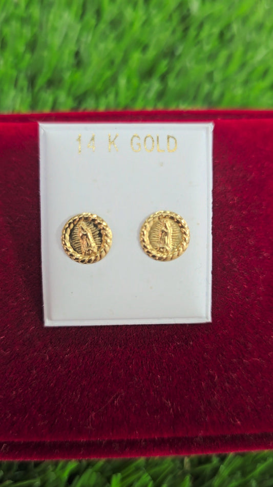 Religious earrings 14k