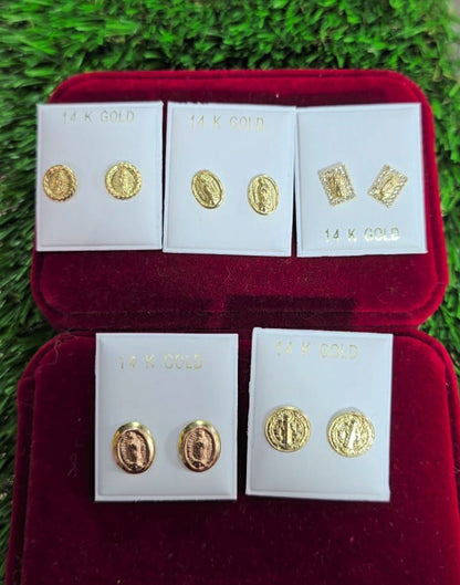 Religious earrings 14k