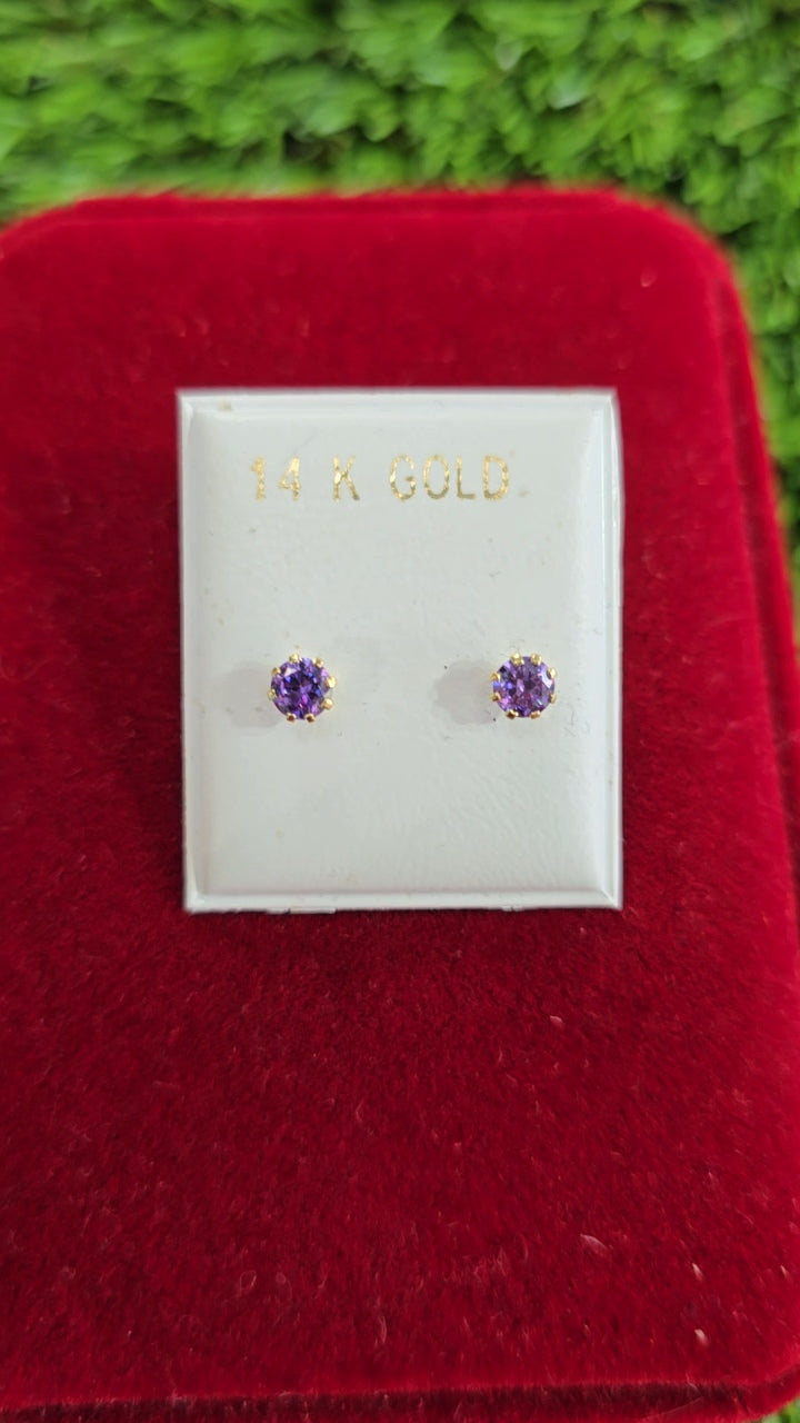 Zirconia Earrings 4mm