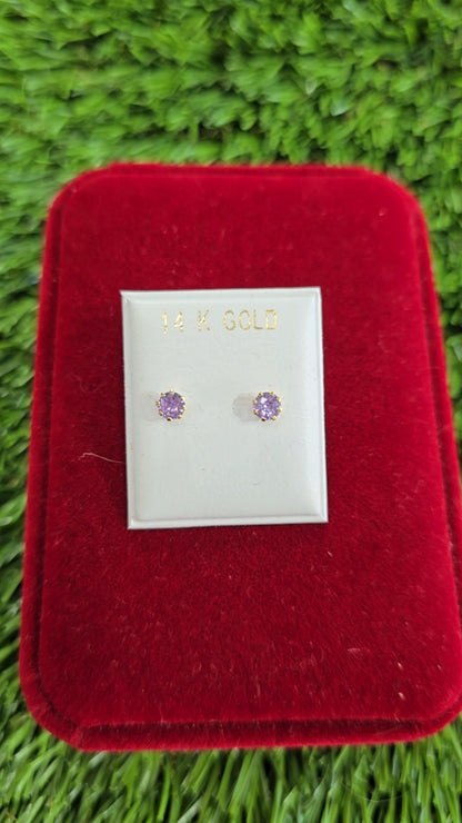 Zirconia Earrings 4mm