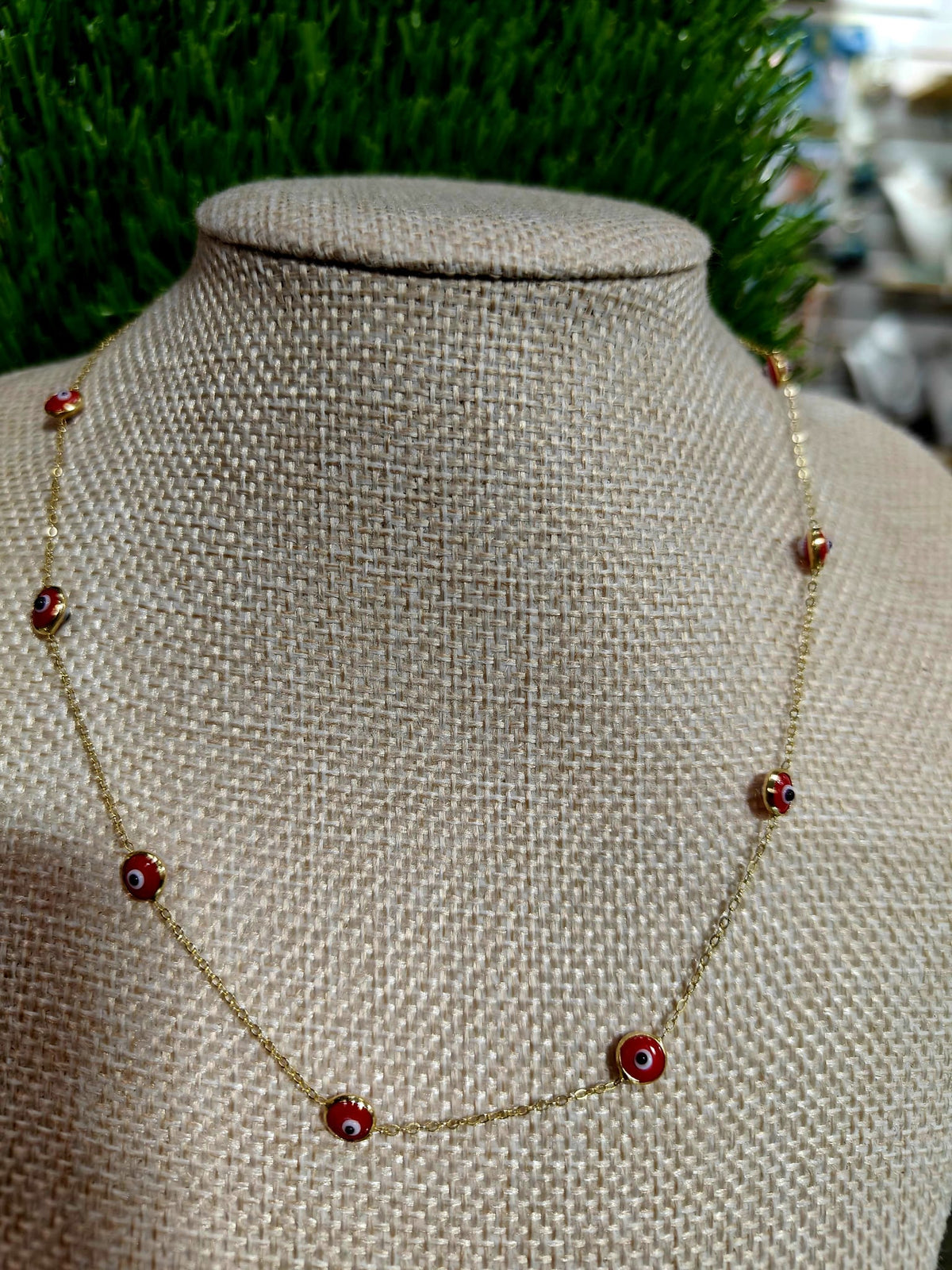 14K Gold Evil Eye Necklace