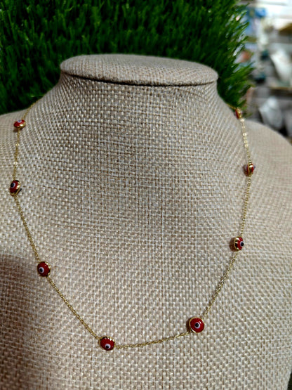 14K Gold Evil Eye Necklace