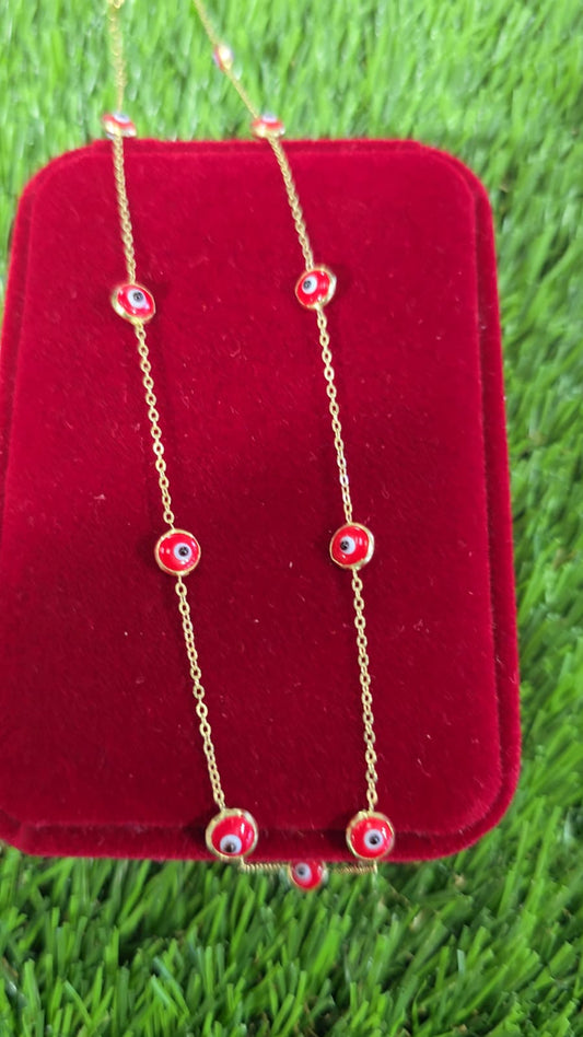 14K Gold Evil Eye Necklace