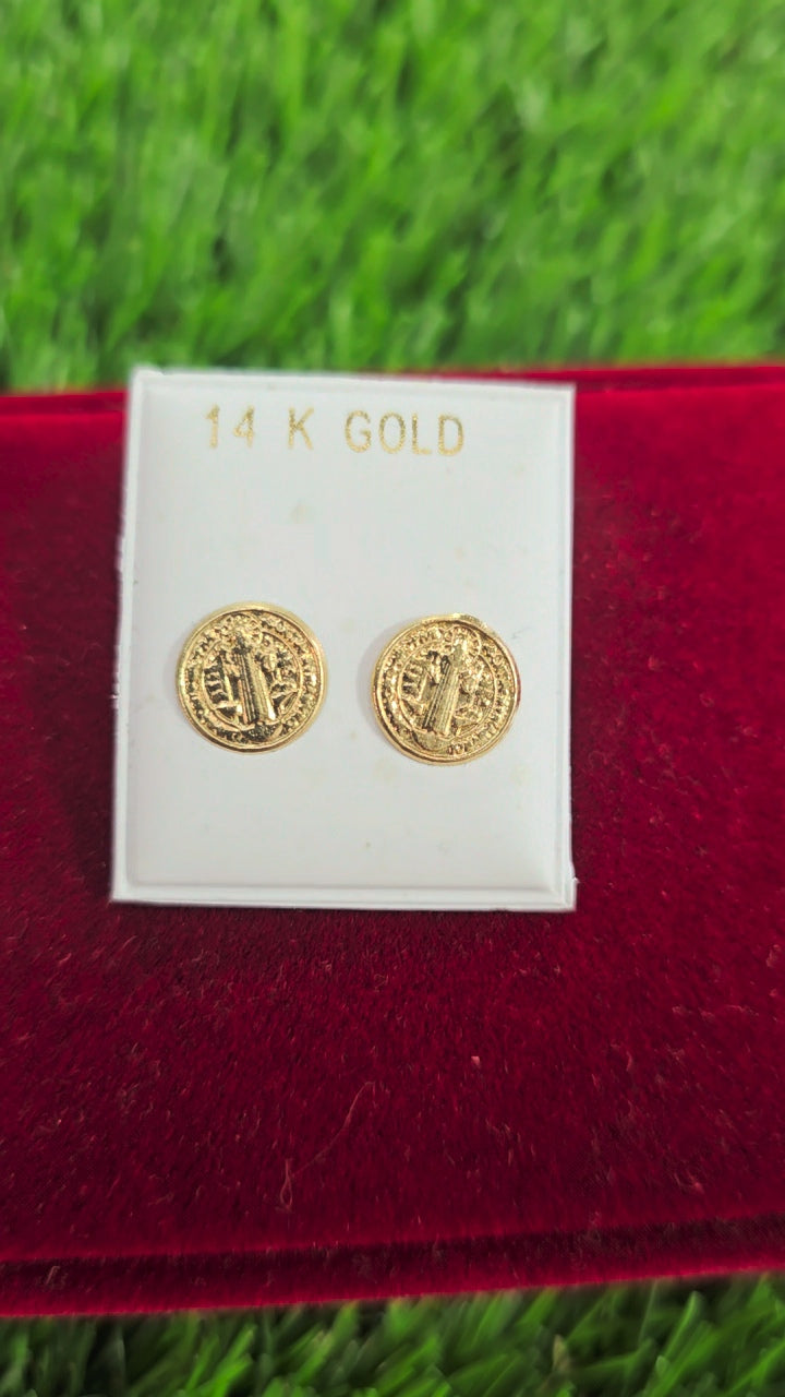 Religious earrings 14k