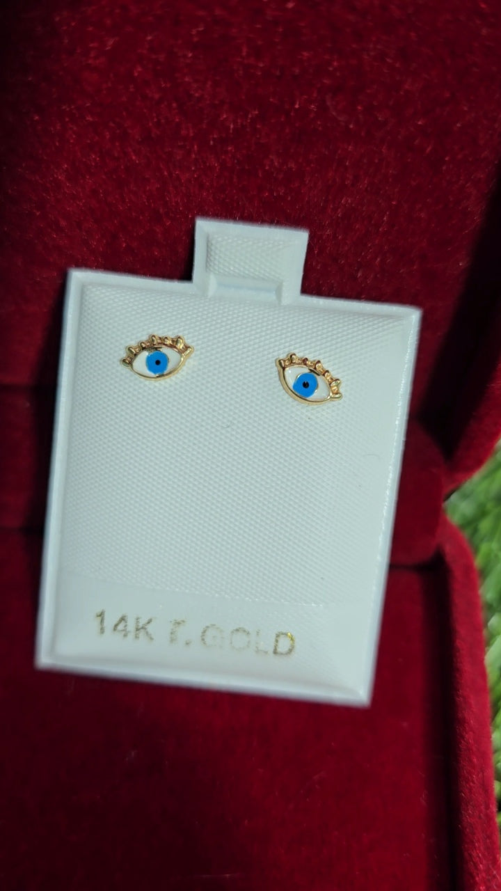 Eye earrings 14k